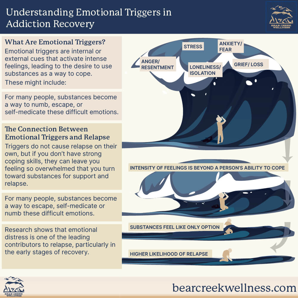 Understanding Emotional Triggers in Addiction Recovery Infographic